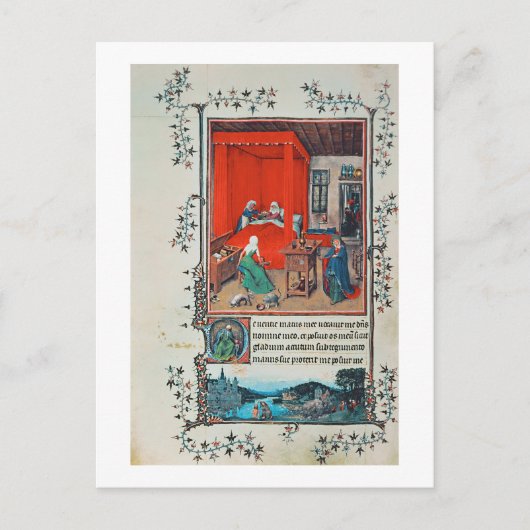 f.93v Die Geburt von Johannes dem Täufer und der T Postkarte (Vorderseite)