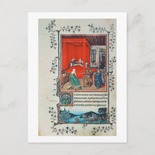 f.93v Die Geburt von Johannes dem Täufer und der T Postkarte