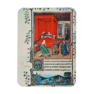 f.93v die Geburt von Johannes der Täufer und von Magnet