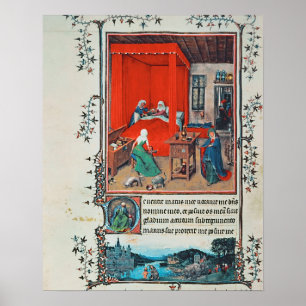 f.93v die Geburt von Johannes der Täufer und von Poster