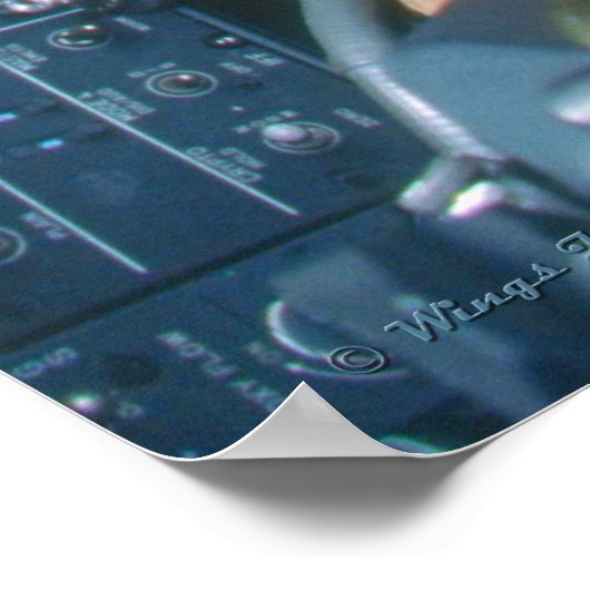 F/A-18 Cockpit-Poster Poster (Ecke)