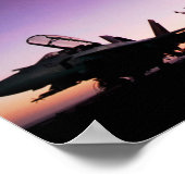 F/A 18 Hornet bei Sunset Poster (Ecke)