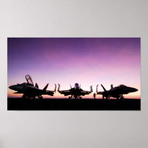 F/A 18 Hornet bei Sunset Poster