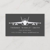 F/A-18-Pilot mit entsprechendem Muster Visitenkarte (Vorderseite)