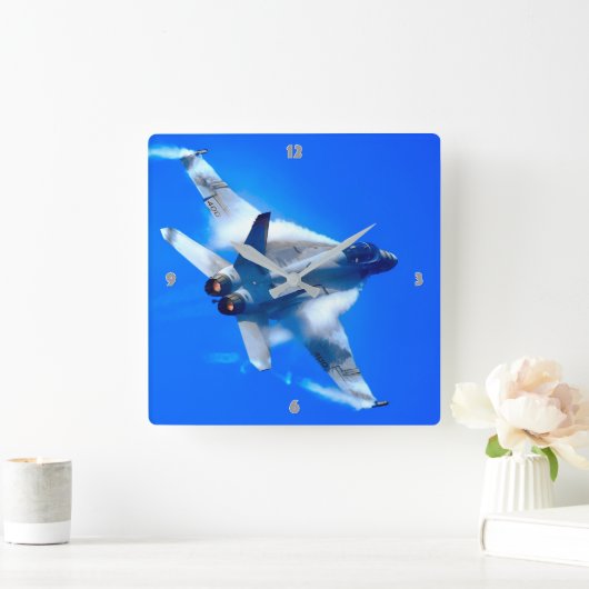 F/A-18 SUPER HORNET QUADRATISCHE WANDUHR (Zuhause)