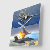 F/A-18 SUPER HORNET QUADRATISCHE WANDUHR (Winkel)
