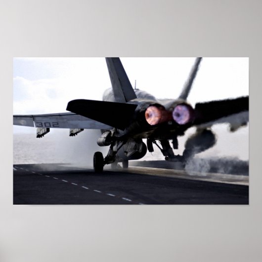 F/A-18C Hornet Afterburner Abheben Poster (Vorne)