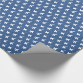 F/A-18C Hornet Fighter Jet Pattern auf Blau Geschenkpapier (Ecke)