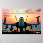 F/A-18C HORNET SUNSET POSTER (Vorne)
