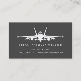 F/A-18C Kampfflugzeug-Pilot mit entsprechendem Mus Visitenkarte