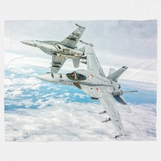 F/A-18E SUPER HORNET FLEECEDECKE (Vorderseite (Horizontal))