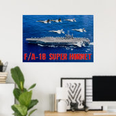 F/A-18E SUPER HORNET POSTER (Heimbüro)