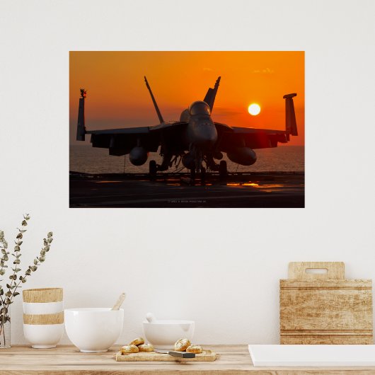 F/A-18E SUPER HORNET SUNSET POSTER (Küche)