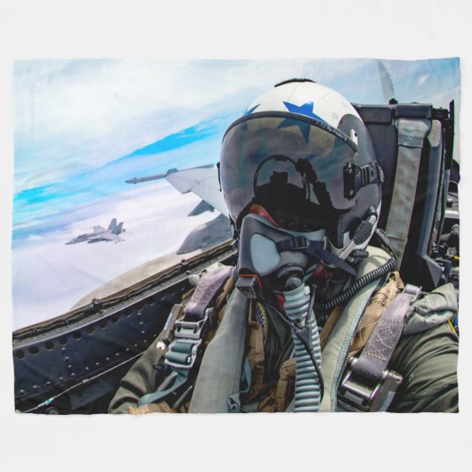 F/A-18F SUPER HORNET FLEECEDECKE (Vorderseite (Horizontal))