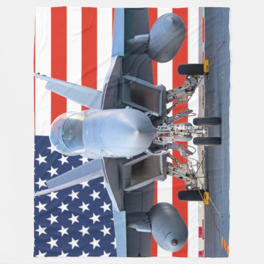 F/A-18F SUPER HORNET FLEECEDECKE (Vorderseite)