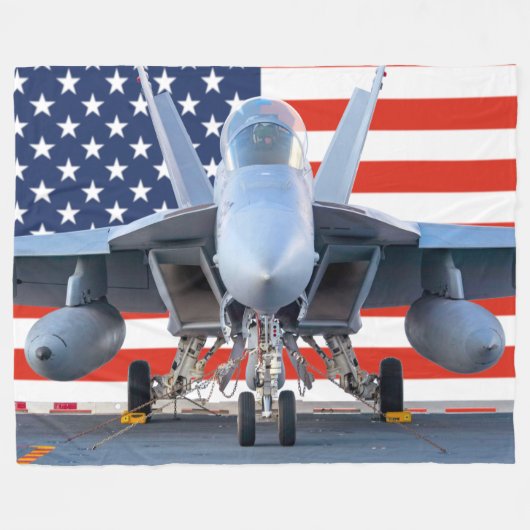 F/A-18F SUPER HORNET FLEECEDECKE (Vorderseite (Horizontal))