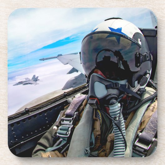 F/A-18F SUPER HORNET PILOT GETRÄNKEUNTERSETZER (Vorderseite)