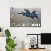 F/A-18F SUPER HORNET POSTER (Heimbüro)