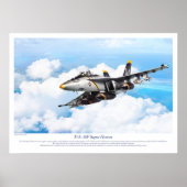 "F/A-18F Super Hornet" Poster (Vorne)