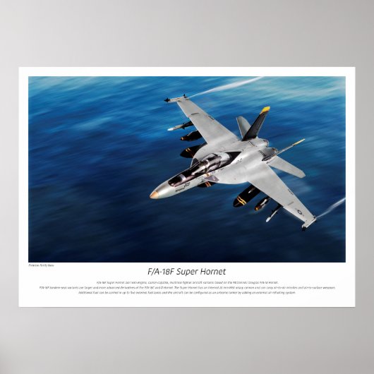 "F/A-18F Super Hornet" Poster (Vorne)