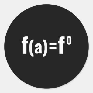 F(a)=f0 Math Equation - F.a.f.o American Politica Runder Aufkleber