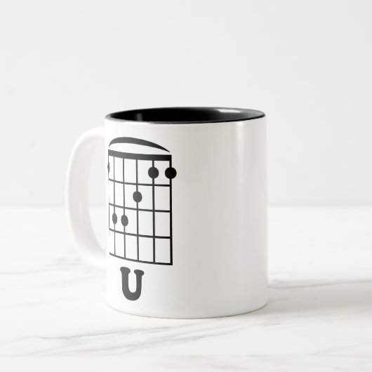 F-Akkord U Zweifarbige Tasse (Vorderseite Links)