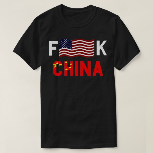 F American Flag K China T-Shirt (Design vorne)