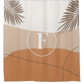 F - Anfangsbuchstabe F Abstraktes Design Duschvorhang (Vorderseite)