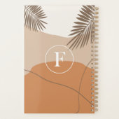 F - Anfangsbuchstabe F Abstraktes Design Planer (Rückseite)