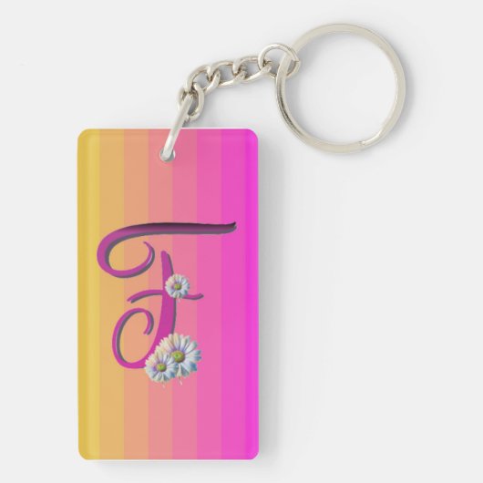 F Anfangsschlüsselkette Schlüsselanhänger (Rückseite)