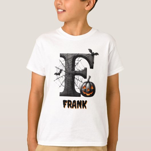 F Anfangstrick oder Niedliches Halloween behandeln T-Shirt (Vorderseite)