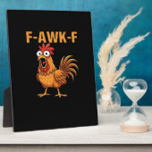 F-Awk-F Chicken F-Caw-F Rooster Funny Humor Meme Fotoplatte (Seite)