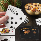 F-Awk-F Chicken F-Caw-F Rooster Funny Humor Meme Spielkarten (In Situ)