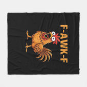 F-Awk-F Huhn F-Caw-F Hahn Lustiger Humor Meme Fleecedecke (Vorderseite (Horizontal))