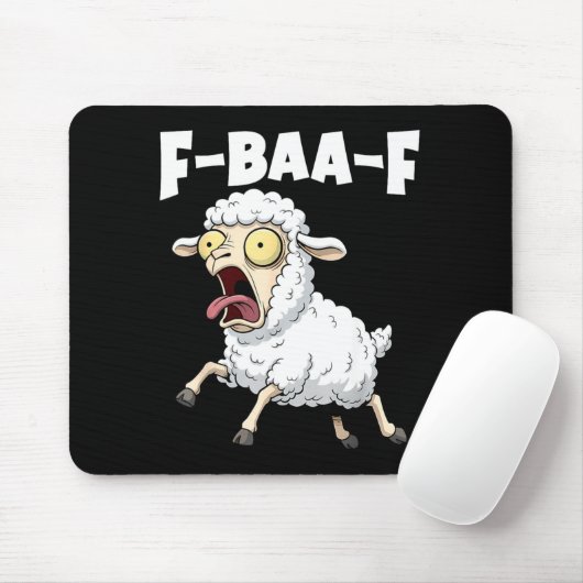 F-baa-f Meme – Funny Screaming Meme Graphic  Mousepad (Mit Mouse)