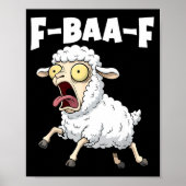 F-baa-f Meme – Funny Screaming Meme Graphic  Poster (Vorne)
