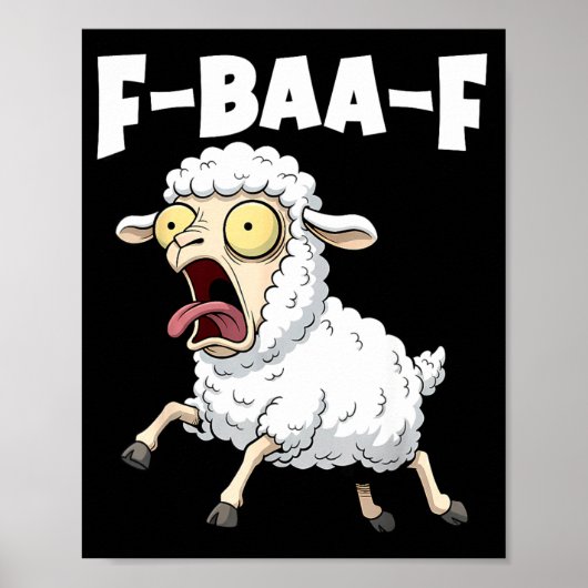 F-baa-f Meme – Funny Screaming Meme Graphic Poster (Vorne)