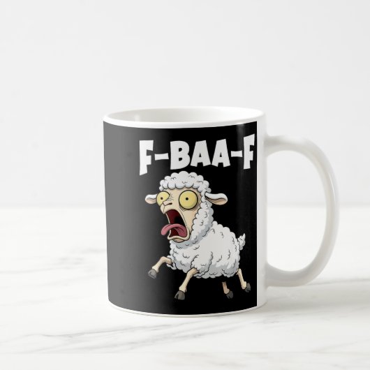 F-baa-f Meme – Lustiges schreiendes Meme-Grafik Kaffeetasse (Rechts)