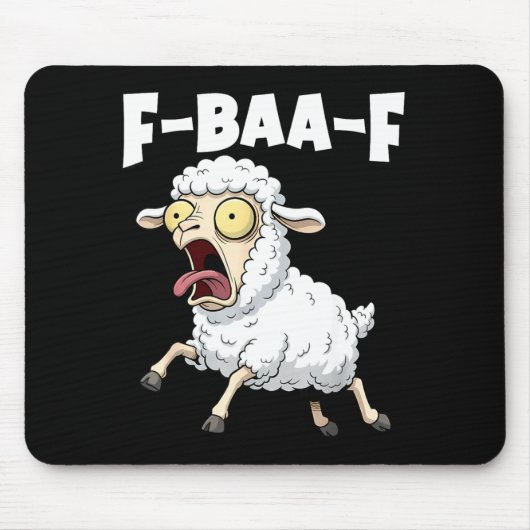 F-baa-f Meme – Lustiges schreiendes Meme-Grafik Mousepad (Vorne)