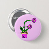 F-Blume-Monogramm-Taste Button (Vorne & Hinten)