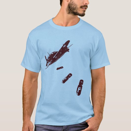 F-Bomb Diver (Maroon) T-Shirt (Vorderseite)