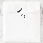 F-Bomb Diver (schwarz) Runder Aufkleber (Tasche)