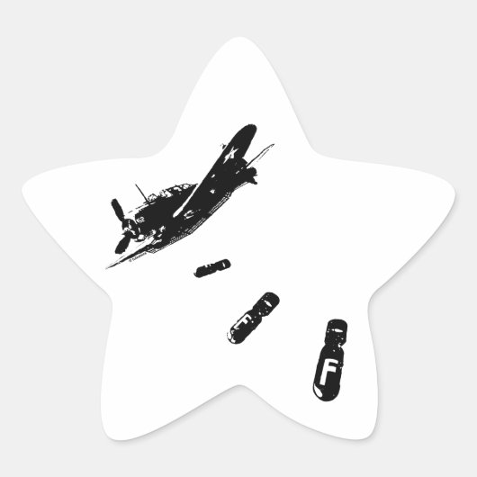 F-Bomb Diver (schwarz) Stern-Aufkleber (Vorderseite)