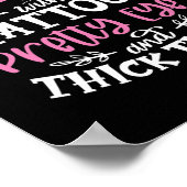 F Bomb-Mama mit Tätowierungen Hübsche Augen und Di Poster (Ecke)