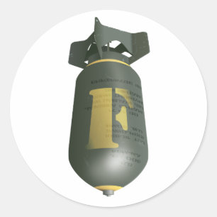 F-Bombe fallen Runder Aufkleber