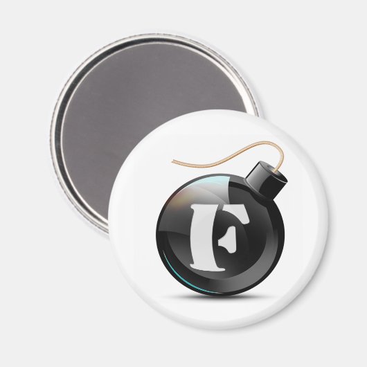 F-Bombe Magnet (Vorderseite/Rückseite)