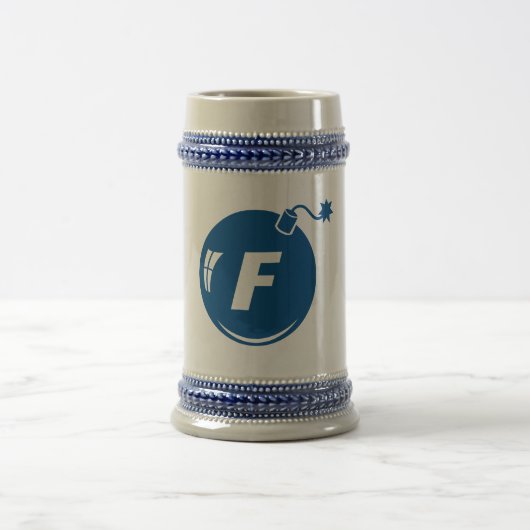 F-Bombe Stein Bierglas (Mittel)