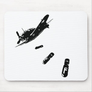 F-Bombe Taucher (Schwarzes) Mousepad