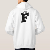 F, Buchstabe mit Augenbrauen Hoodie (Rückseite)
