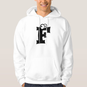F, Buchstabe mit Augenbrauen Hoodie
